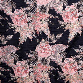 Tissu Jacquard Jardin d'hiver Blanc