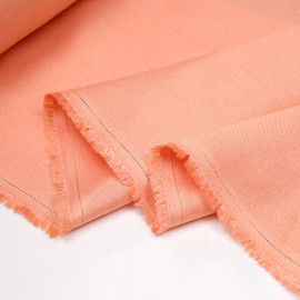 Tissu lin et viscose corail reef - pretty mercerie - mercerie en ligne