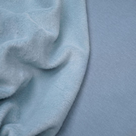 Tissu sweat gratté stone blue  - pretty mercerie - mercerie en ligne