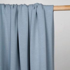 Tissu sweat gratté stone blue  - pretty mercerie - mercerie en ligne