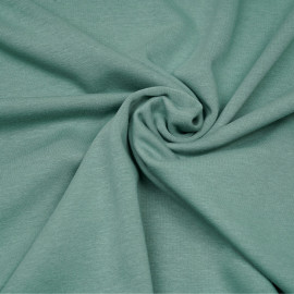 Tissu sweat gratté vert sauge - pretty mercerie - mercerie en ligne