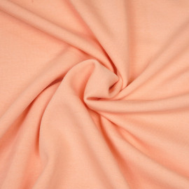 Tissu sweat gratté tropical peach - pretty mercerie - mercerie en ligne