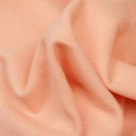 Tissu sweat gratté tropical peach - pretty mercerie - mercerie en ligne