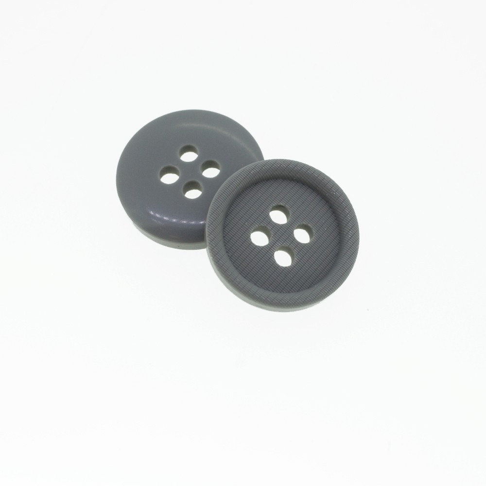 Bouton rond gris fer