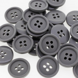 Bouton rond gris fer