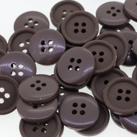 Bouton rond gris fer