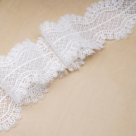 Ruban guipure blanc cassé à motif jolies fleurs - pretty mercerie - mercerie en ligne