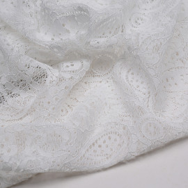 Tissu Jacquard Jardin d'hiver Blanc