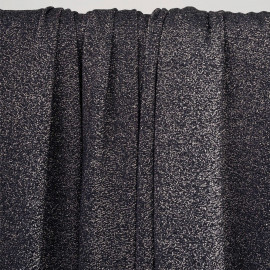 Tissu maillot de bain noir fil lurex argent - pretty mercerie - mercerie en ligne