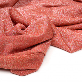 Tissu maillot de bain ginger spice fil lurex argent - pretty mercerie - mercerie en ligne