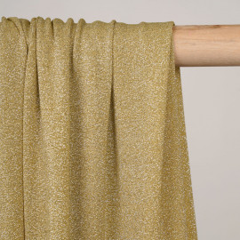 Tissu maillot de bain gold fil lurex argent - pretty mercerie - mercerie en ligne