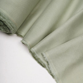 Tissu lin et viscose vert celadon - pretty mercerie - mercerie en ligne