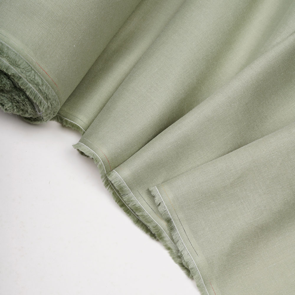 Tissu lin et viscose vert celadon - pretty mercerie - mercerie en ligne