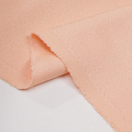 Tissu crêpe abricot ice - pretty mercerie - mercerie en ligne