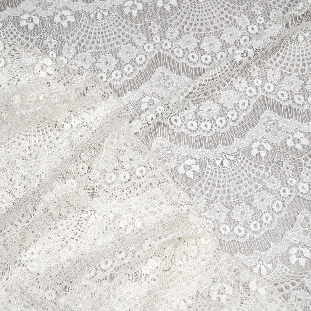Tissu Jacquard Jardin d'hiver Blanc