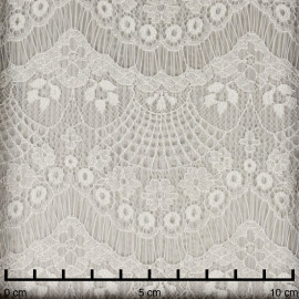 Tissu Jacquard Jardin d'hiver Blanc