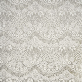 Tissu Jacquard Jardin d'hiver Blanc