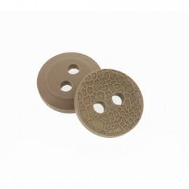 Bouton rond effet girafe beige