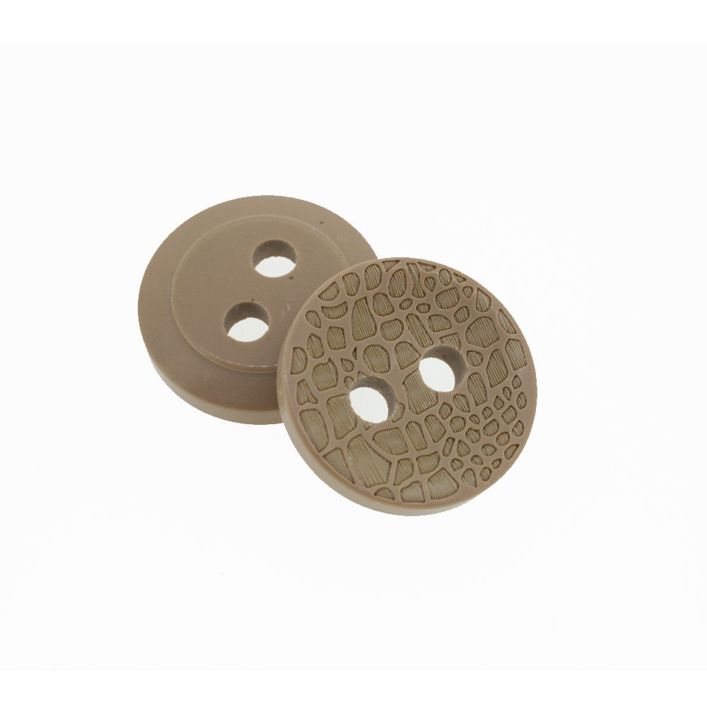 Bouton rond effet girafe beige