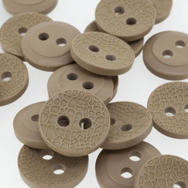 Bouton rond effet girafe beige