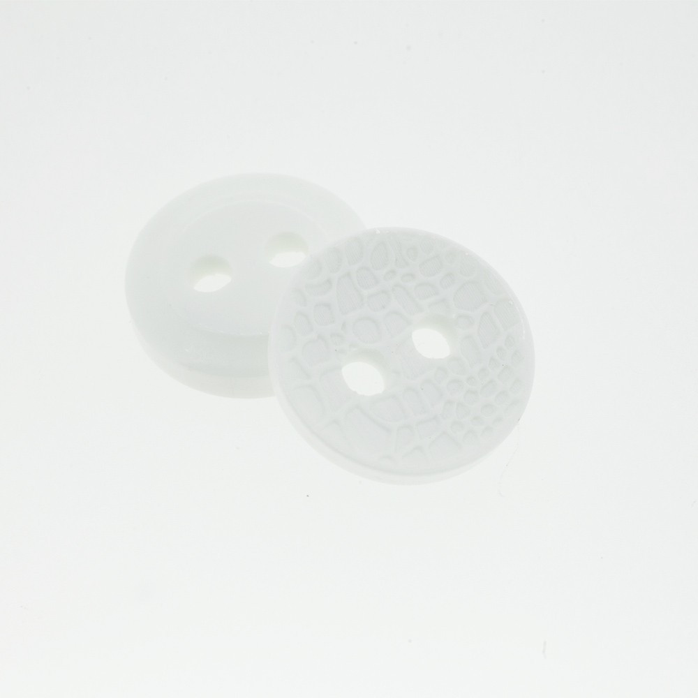 Bouton rond effet girafe blanc