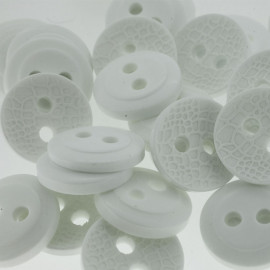 Bouton rond effet girafe blanc