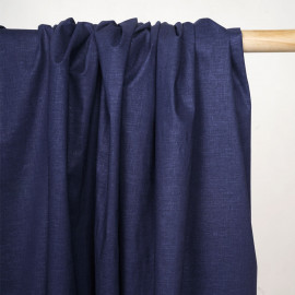 Tissu lin, tencel et viscose bleu estate - pretty mercerie - mercerie en ligne