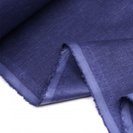 TISSU COTON IMPRIMÉ ANCRE BLEU & BLANC X 10CM