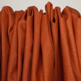 Tissu lin, tencel et viscose orange mecque - pretty mercerie - mercerie en ligne