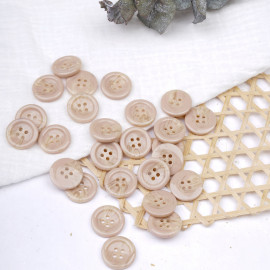 Bouton beige rosé effet écaille de tortue 20 mm - pretty mercerie - mercerie en ligne