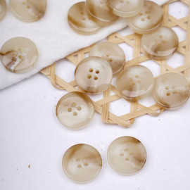 Bouton crème effet écaille de tortue 20 mm - pretty mercerie - mercerie en ligne