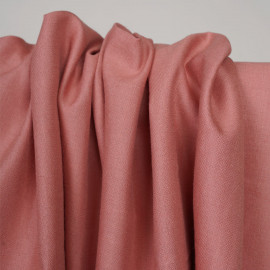 Tissu lin et viscose rose terra-cotta - pretty mercerie - mercerie en ligne