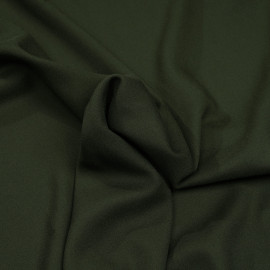 Tissu crêpe proviscose kaki foncé - Pretty Mercerie - mercerie en ligne