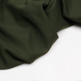 Tissu crêpe proviscose kaki foncé - Pretty Mercerie - mercerie en ligne