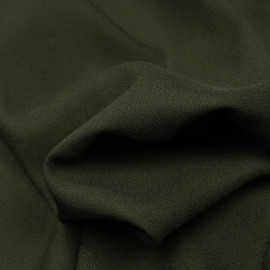 Tissu crêpe proviscose kaki foncé - Pretty Mercerie - mercerie en ligne