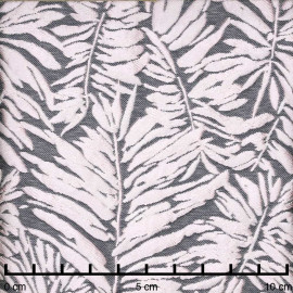 Tissu Jacquard Jardin d'hiver Blanc
