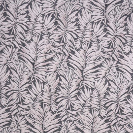 Tissu Jacquard Jardin d'hiver Blanc