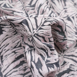 Tissu Jacquard Jardin d'hiver Blanc