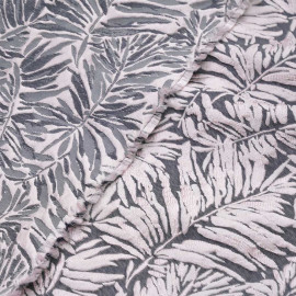 Tissu Jacquard Jardin d'hiver Blanc