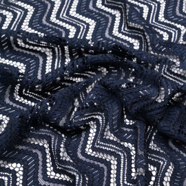 Tissu Jacquard Jardin d'hiver Blanc