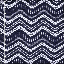 Tissu Jacquard Jardin d'hiver Blanc