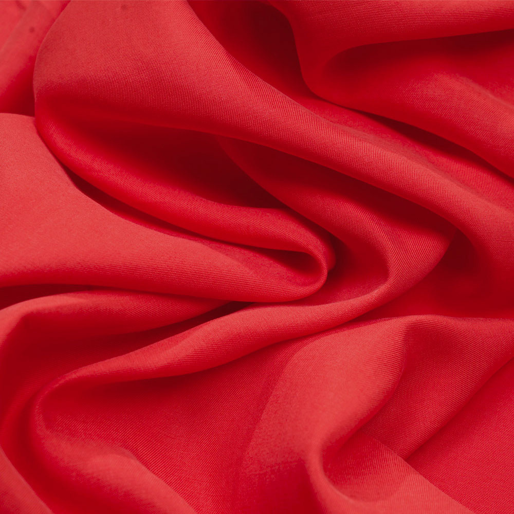 Tissu tencel sergé rouge bittersweet - Pretty Mercerie - mercerie en ligne