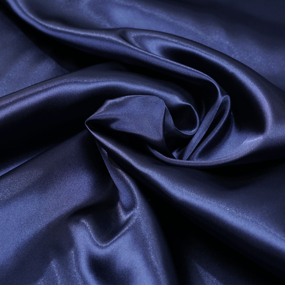 Doublure satin polyester bleu éclipse x 10cm - pretty mercerie - mercerie en ligne