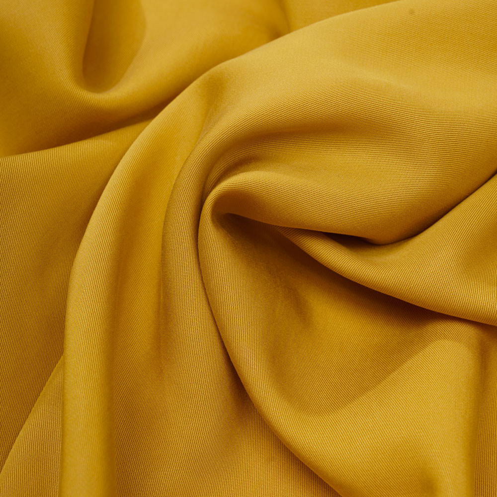 Tissu tencel sergé lemon curry - pretty mercerie - mercerie en ligne