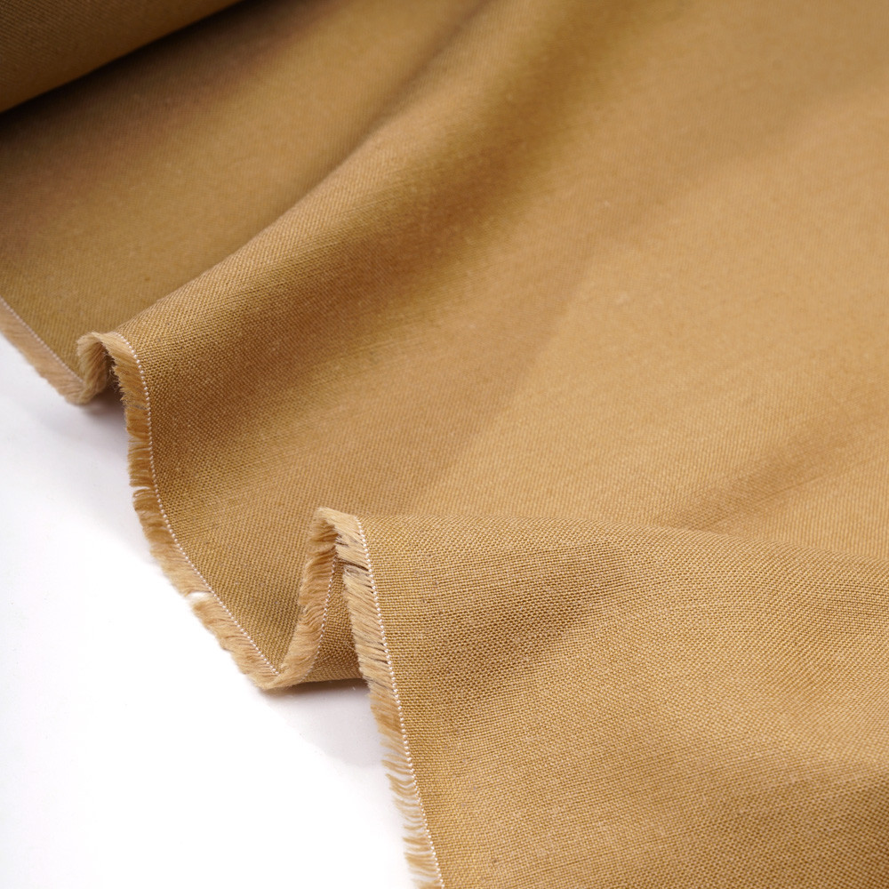 Tissu lin et viscose biscuit - pretty mercerie - mercerie en ligne