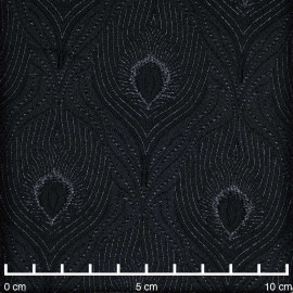 Tissu Jacquard Jardin d'hiver Blanc