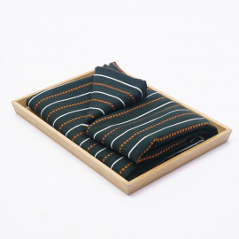 TISSU COTON IMPRIMÉ ANCRE BLEU & BLANC X 10CM