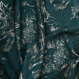 Tissu Jacquard Jardin d'hiver Blanc