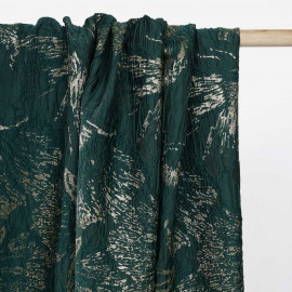 Tissu Jacquard Jardin d'hiver Blanc