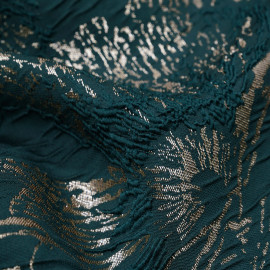 Tissu Jacquard Jardin d'hiver Blanc